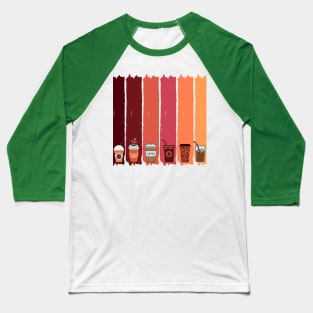 coffee mugs colors design Baseball T-Shirt